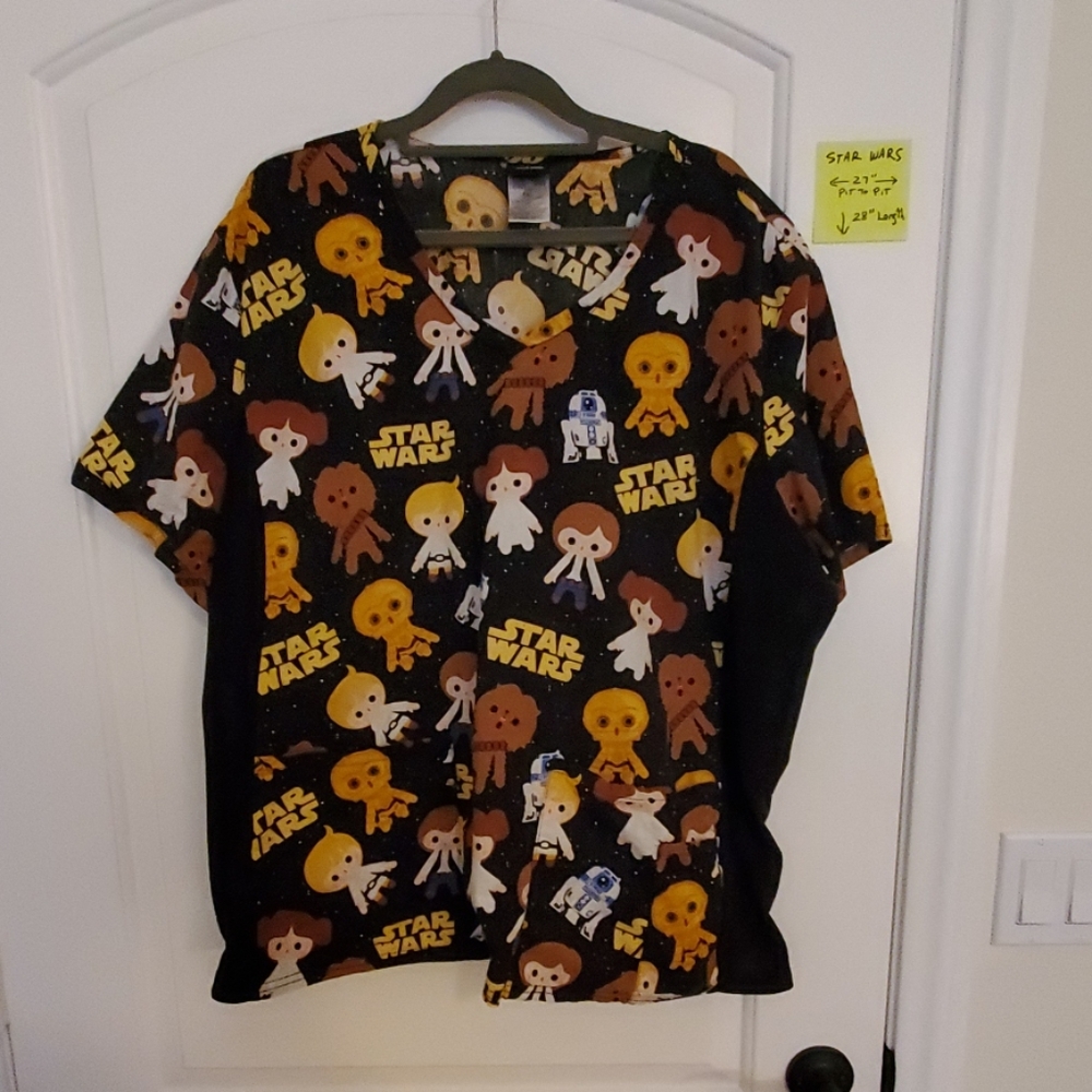 Cherokee Star Wars Scrub Top 3XL EUC